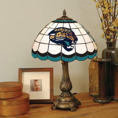 Jacksonville Jaguars NFL Stained Glass Table Lamp