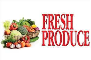 Amazon.com: Fresh Produce 2’x3’ Vinyl Business Sign Advertising Banner