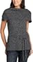 Kenneth Cole Women's Marilyn Neck Sweater,Marled Grey,Medium