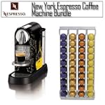 Nespresso CitizDot New York Espresso Coffee Machine With Swissmar Capstore Fila 40 Wall-Mountable Storage for Nespresso Coffee Capsules