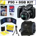 Nikon Coolpix P90 12.1MP Digital Camera + 8GB Accessory Kit