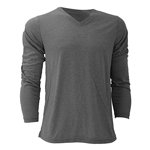Canvas Mens Triblend Long Sleeve V Neck T Shirt L Desertcart INDIA