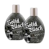 * LOT of 2 * Millennium SOLID BLACK 100X Indoor Dark Bronzing Lotion Tanning Bed