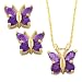 Jewelry : 10k Yellow Gold Amethyst Butterfly Jewelry Set