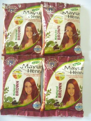 4 X Brown Hair Henna Dye Natural Color Herbal Powder 30g X 4 = 120gm