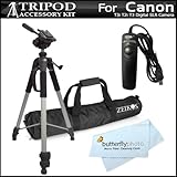 Professional 72" Camera Tripod + RS60 Remote Switch For Canon EOS Rebel T3i ....
