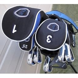Mens High Launch Complete Golf Club Set Driver, Fairway Wood, Hybrid, Irons, Putter, Wedge & Stand Bag