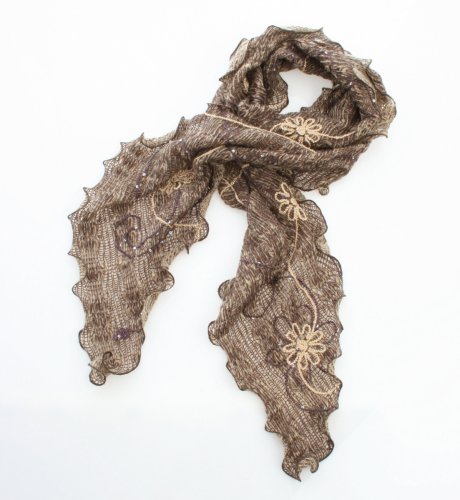 Per Una Floral Sequin Scarf