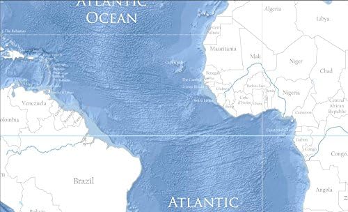 World Map in White with Ocean Terrain Details, Push Pin Map, Wonders of the World, Detailed World Map, Map of the World, Travel Map, World Explorer Travel Map