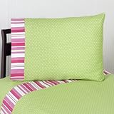 3pc Twin Sheet Set for Pink and Green Olivia Bedding Collection