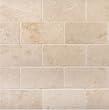 Crema Marfil 3x6" Subway Marble Tile Tumbled and Honed