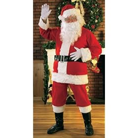 Flannel Santa Suit Costume Adult thumbnail