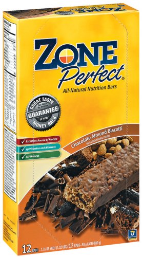 ZonePerfect All Natural Nutrition Bar, Chocolate Almond Biscotti, 1.76-Ounce Bars in... by Zone Perfect