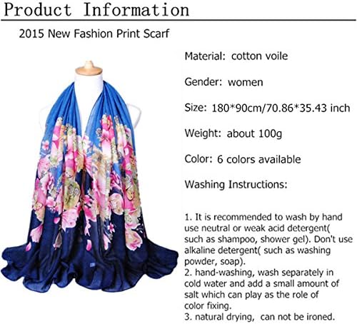 Fashion Women's Chiffon Soft Scarves Long Wraps Shawl Winter Beautiful Scarf (Brown)