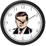 President John F. Kennedy Americana Wall Clock by WatchBuddy Timepieces (Black Frame)