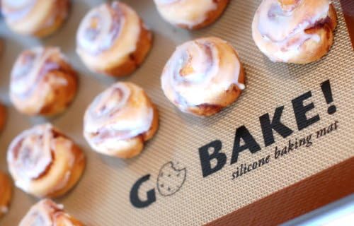 Non-stick Silicone Baking Mat by Go Bake-Professional Grade Nonstick Sheet