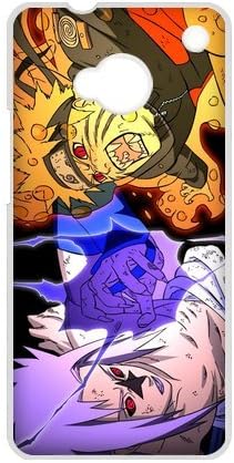 MeowStore Japanese Cartoon Naruto Uzumaki Naruto vs Uchiha Sasuke HTC ONE M7 Case Cover Phone Case Shells White