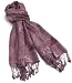 V Fraas Women's Oversize Paisley Wrap,Plum,28x80