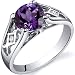 Cathedral Design 1.75 carats Alexandrite Solitaire Ring in Sterling Silver Available in Size 5 thru 9