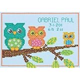 Dimensions Needlecrafts Counted Cross Stitch, Owl Mini Birth Record