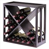 Winsome Kingston Modular and Stackable X Wine Cubby in Espresso