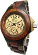 Tense Wood Watch Mens Round Multicolored 3 Dial Hour, Date, G4300IDM