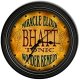 Bhatt 's Tonic Wonder Remedy Black Cascading Pub Style Wall Clock