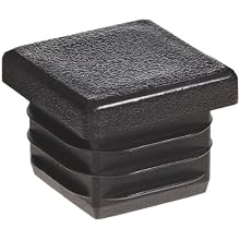 Kapsto 260 Q 2525 1.5 - 2 Polyethylene Square Plug, Black, 25 mm (Pack of 100)