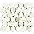 Calacatta Gold Italian Marble 2" Hexagon Mosaic Polished