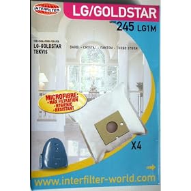 4 sacs non tiss�s Interfilter pour | BLUE SKY - VCB 4201 G, VC 4201 | GOLDSTAR - VC 2940 / RB / RD / RT (FANTOM), VC 2950 RD - Keon V 4200 HTV - FANTOM : V 3700 � 3799, V 4200 � 4299, V 7100 | LG ELECTRONIC - VCP 852 STN / STV / STQ - V : 3700 � 3799, 4200 � 4299 - VC 2940 / RB / RD / RT (FANTOM), VC 2950 RD, VC 2951 - V 4200 HT/HTB/HTG/HTR/HTV - V : 4440 � 4449 - Keon V 4200 HTV - VCQ 382 HTR , HEV (suction power) - VC 2872 - VCB 463 HT