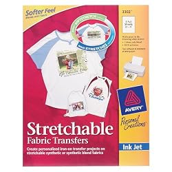 Avery Personal Creations InkJet Stretchable Transfer Sheets, 5 Pack (03302)