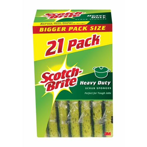 Scotch-Brite Heavy Duty Scrub Sponge 21 CountB0055O2DZG : image