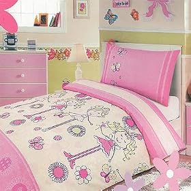 Fairy Girl Duvet Cover Set, Multi, Single