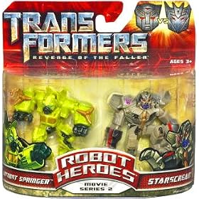 Transformers 2: Revenge of the Fallen Movie Robot Heroes 2-Pack Starscream Vs. Autobot Springer
