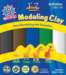 Non-Drying Modeling Clay 1 Pound-5/Colorset Natura