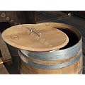 Regentonne, Weinfass Barrique aus Eiche 225 Liter inkl. Deckel mit Edelstahlgriff