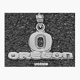 Oregon Ducks 7/16 O Oregon Pendant - Sterling Silver Jewelry