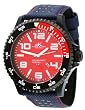 Adee Kaye #AK2229-MIPB Men's Black Plated Oversized Acrylic Sports Watch
