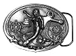 SAILOR AND MERMAID TATTOO BELT BUCKLE SAILOR JERRY