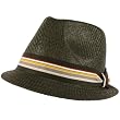 Cool Structured Fedora Plaid Band Trilby Hat Black L/XL
