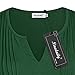 Ninedaily Plus Size Clothing for Women, Womens Tops 3/4 Sleeve Loose Fit V-neck Tee Shirts Cotton Spandex Rayon Ladies Fushcia Dip Hem Green 2XL Womens Blouse Size 22