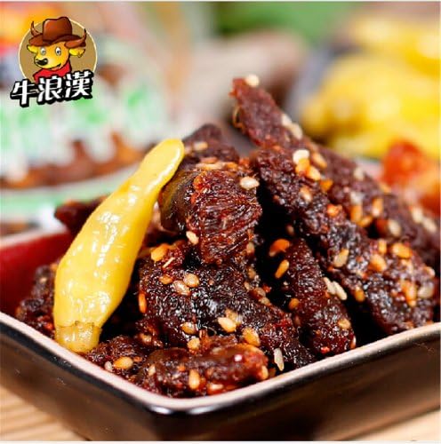 Qyz@ Chinese Delicious Snack Food:chongqin Special Niulanghan Spicy Beef Jerk(60g*8)