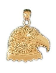 Dazzlers Solid Eagle Head Charm Pendant 14k Gold Available in three colors from jewelsberry (weights: 4.6 grams only)