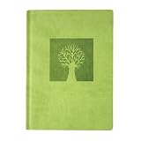 Green Embossed Tree of Life Leather Journal - Lined