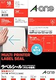 エーワン ラベルシール 強粘着 ノーカット 18枚 28415