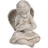Grasslands Road Cherub with Dog, 7-Inch, Gift Boxed