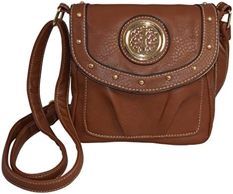Patzino Fashion Collection, Women's/Girl Lovely Cute PU Leather Small Shoulder Bag / Cross Body Bag (Camel)