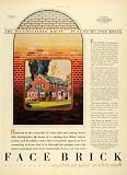 1928 Ad American Face Brick Association Home Construction Material Leupold - Original Print Ad