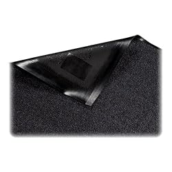 Indoor Mat, Nylon Carpet, Rubber Back, 4x6, Gray