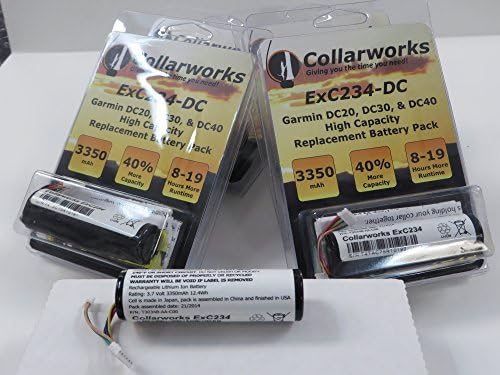 Highest Capacity Battery Pack for Garmin DC20, DC30, & DC40 GPS Dog Tracking Collars*40% longer run time!*